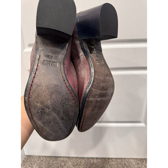 JP David Metallic Red Ankle Heel Shoes Size 40 EUC - Picture 6 of 6